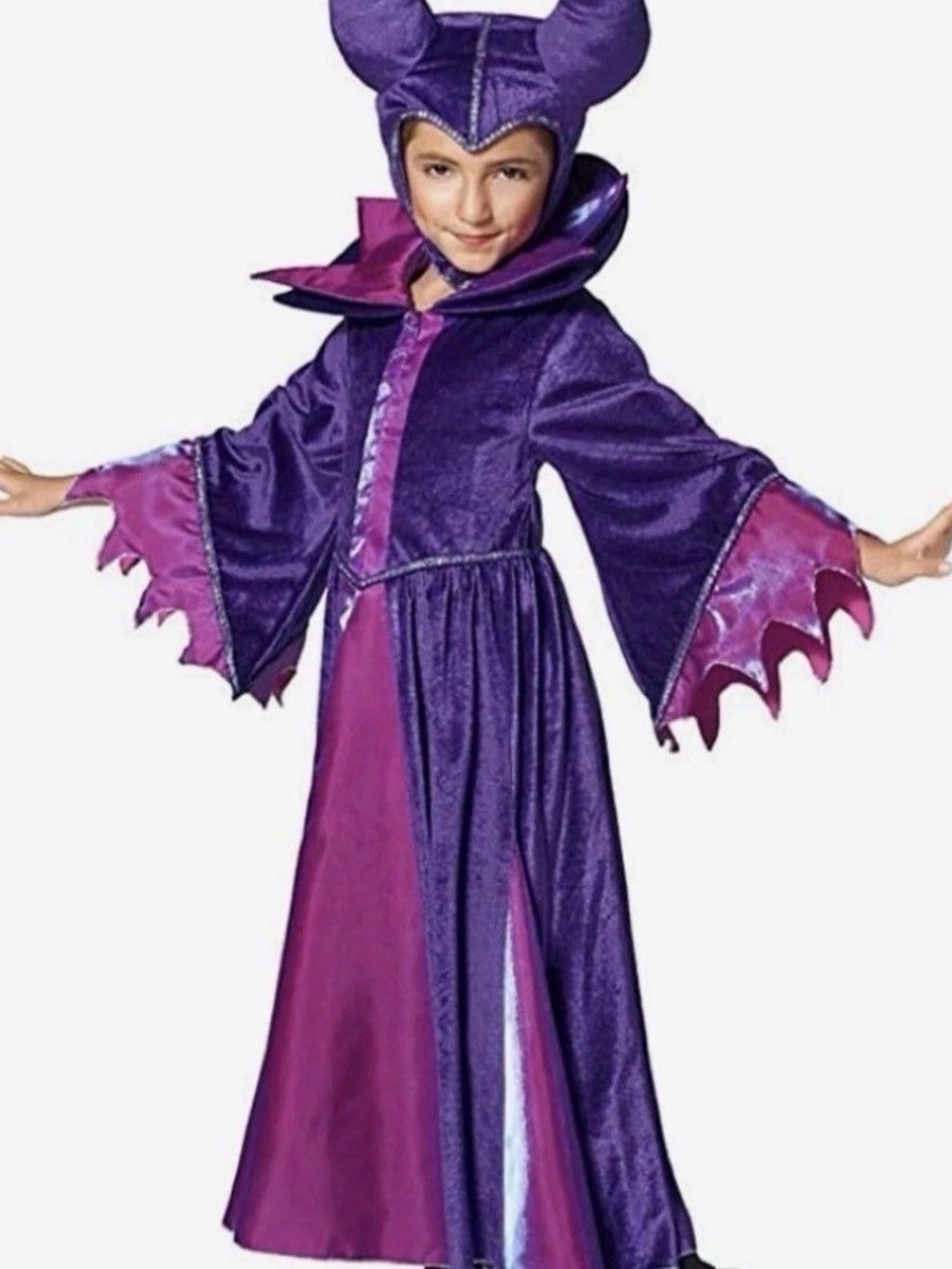 Disney Store Authentic 2pc Complete Maleficent Villain Costume Girls Sz 5/6 etc